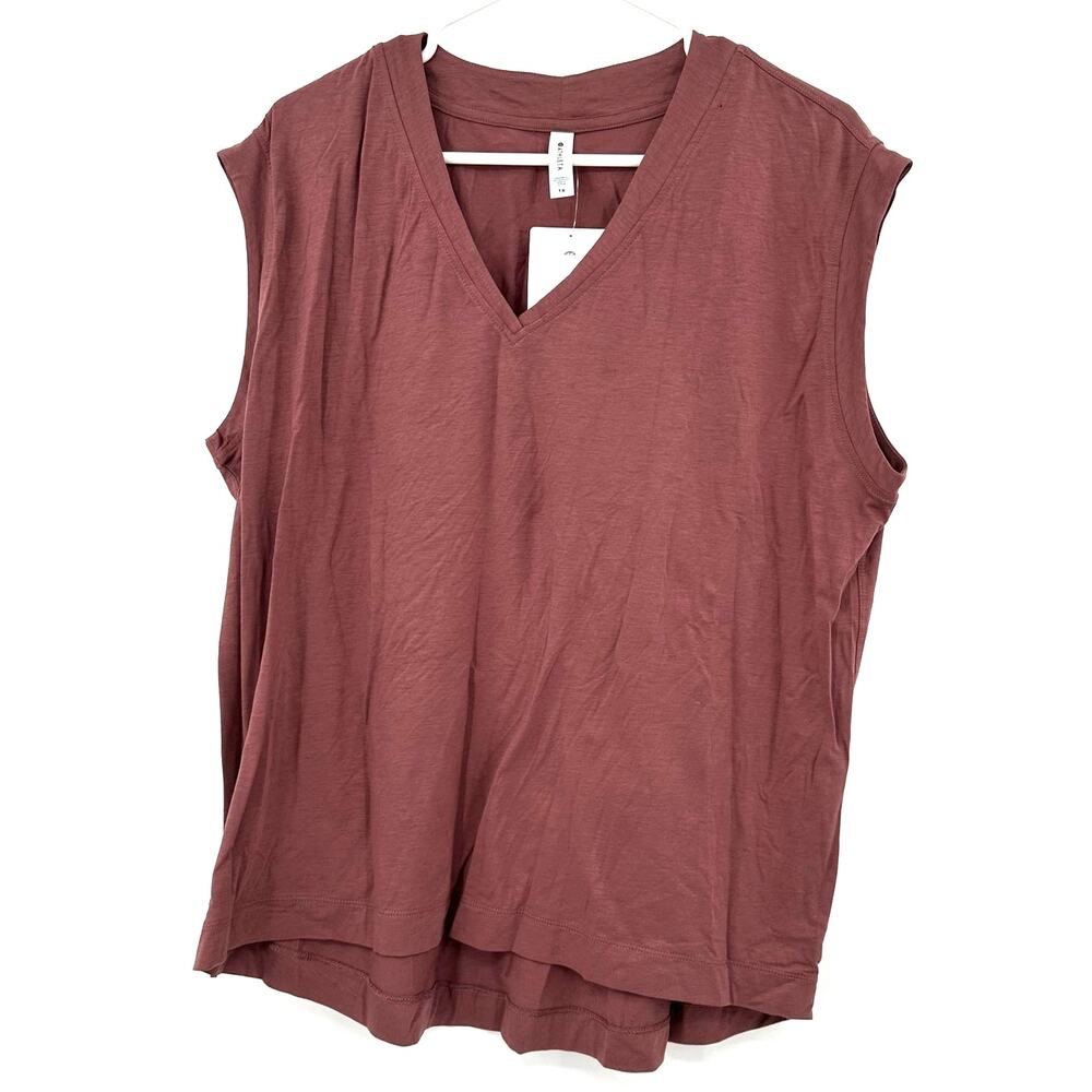 Athleta Size 1X Avenue Tee‎ Supima V Neck Hero Short Sleeve New with Tags NWT